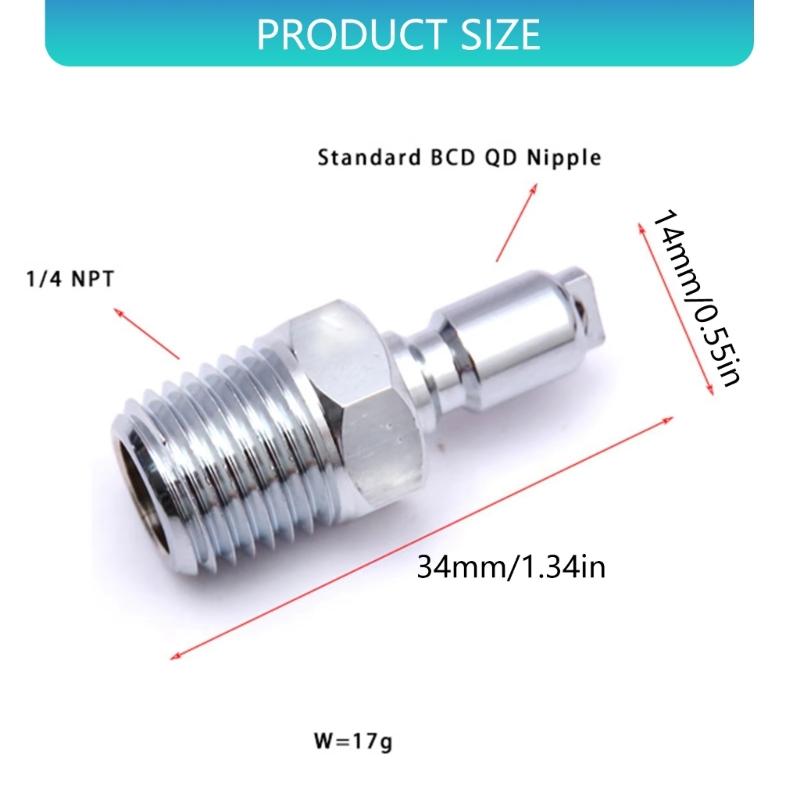 Quickly Connect Scubas Adapters 1/4 NTP To Standard Fitting Corrosion Resistant Instants Setups For Technical Diving Gear
