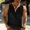 Men's Casual Half-open Sleeveless Undershirt Sports Vest
