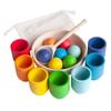Balles arc-en-ciel dans des gobelets Jouet Montessori Jouets éducatifs Tri des couleurs et comptage pour garçons filles ,