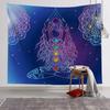 Chakra Yoga Meditation Tapestry, Spiritual Lotus Mandala Wall Hanging, Boho Aesthetic Decor for Dorm Bedroom Yoga Studio