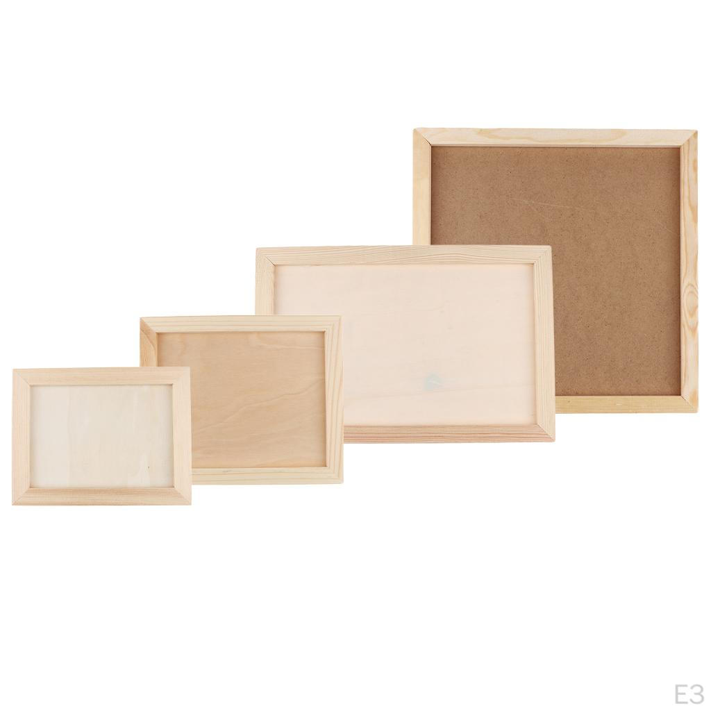 Frames, Paintable, Untreated Wooden Picture Frames for Crafting