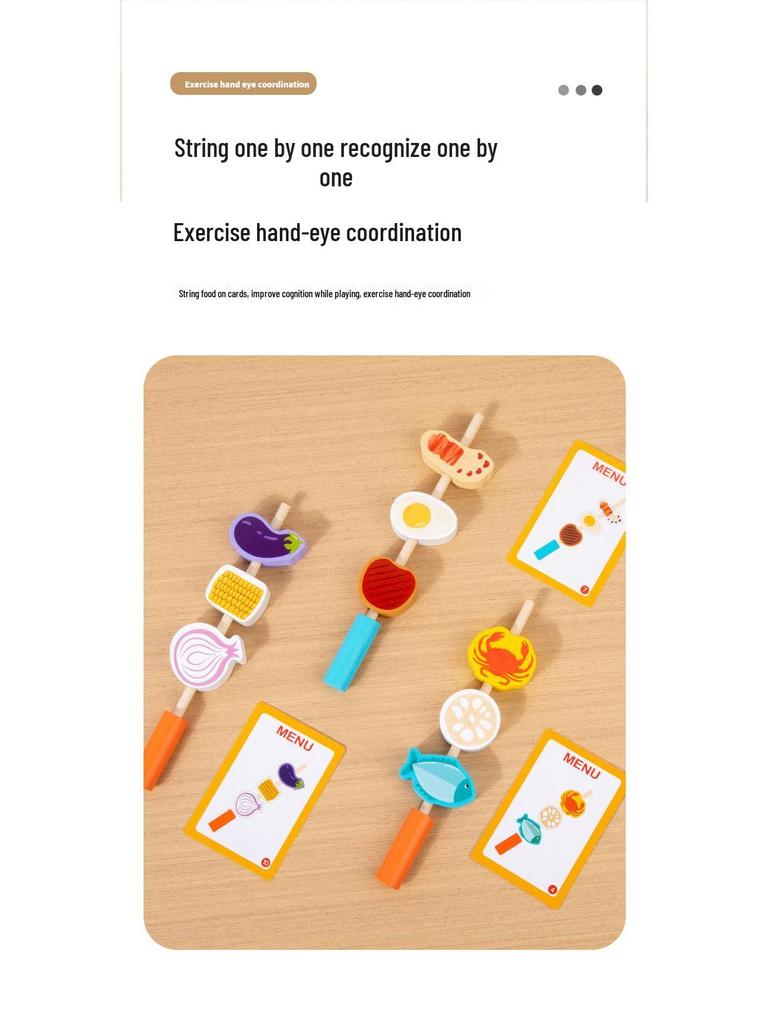 Cross-Border Toddler Fun Wooden Kitchen Playset: Multifunctional Simulation Barbecue Rack for Parent-Child Pretend Play & Education