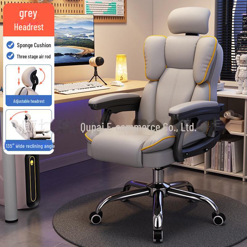 Ergonomic Gaming and Office Chair with Lumbar Support, Swivel Base, and Comfortable Backrest for Home or Dormitory Use.