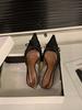 High heels sandals women's shoes 2025 summer temperament socialite black spring pointed single shoes