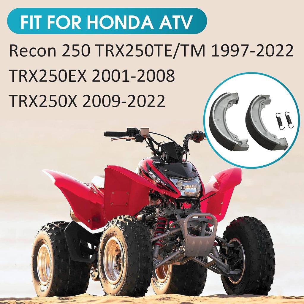 Rear Brake Shoes For Honda Recon 250 TRX250EX TRX250X TRX250 1997-, 06430-HM8-A10 06430-HM8-A00