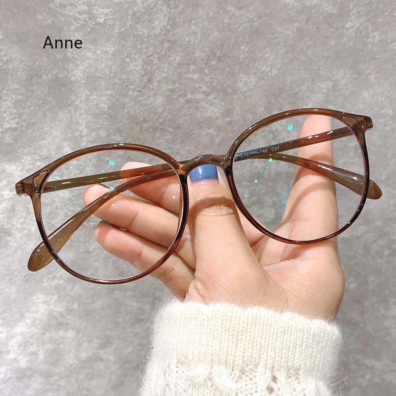 Vintage Round Computer Glasses Classic Tranpsparent Minus Diopter Eyewear Blue Light Blocking Prescription Glasses 0 To -4.0