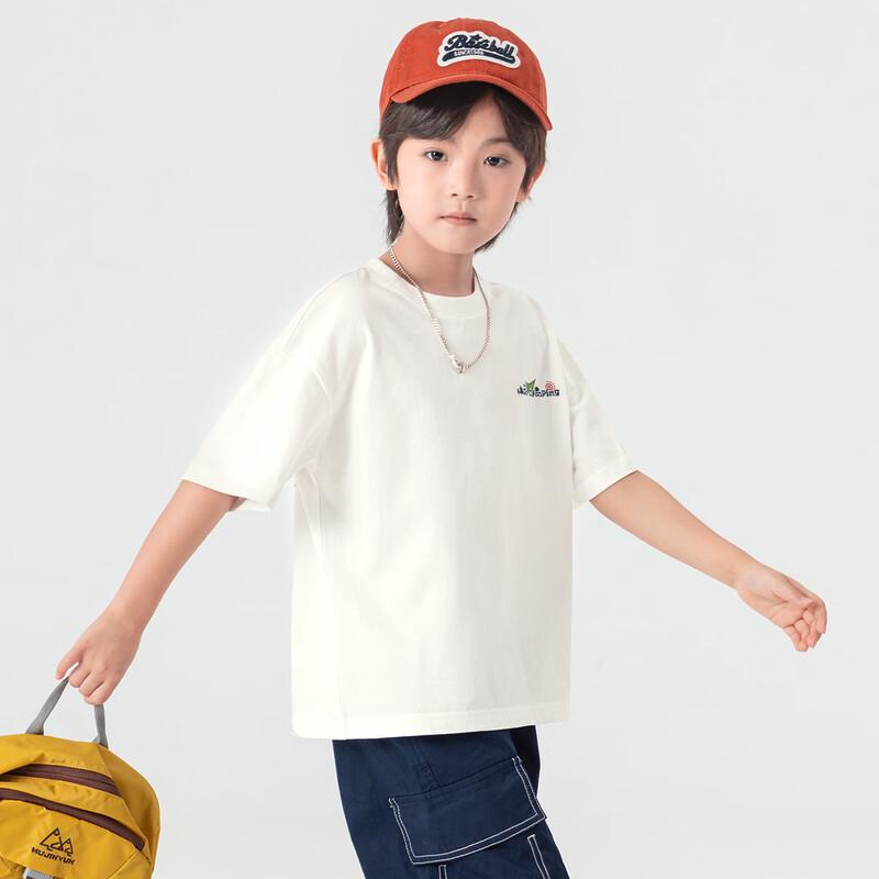 Boys' Cool Cotton Forest Camping Print Short Sleeve T-Shirt