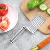Ergonomic Crinkle Slicer, Robust Stainless Steel Tool For Attractive Food Presentation, Anti-Slip Surface, Dishwasher Safe Handle, Easy To Clean,