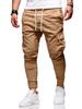 Klassieke Slim Fit Joggingbroek met 3D Patch, Trekkoord, Elastische Tailleband en Zakken voor Herfst en Winter