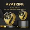 Stainless Steel Intelligent Rings With Waterproof Design And Multilingual Quran Verses For Daily Spiritual Inspiration