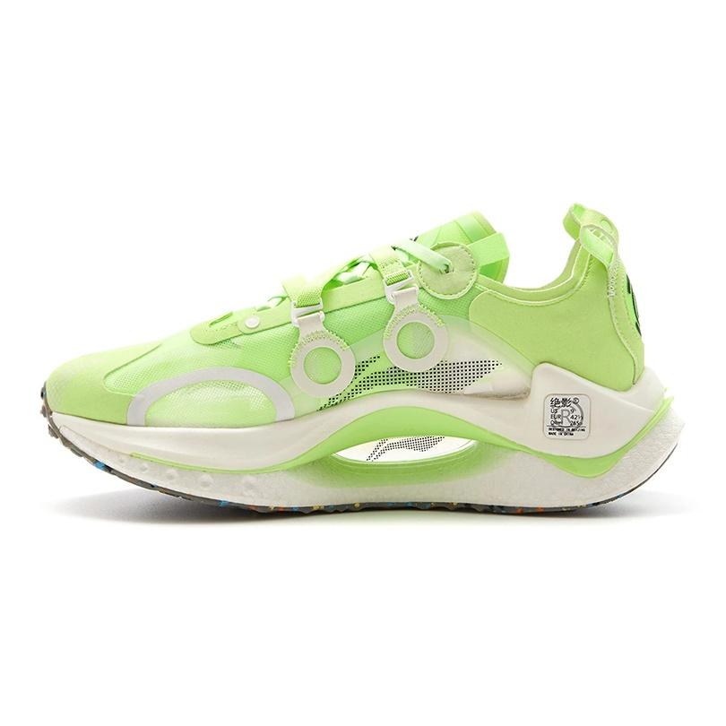 

New LiNing Jueying CRC Running Shoes Men Low Top Neon Ice Green/Ivory AZGS021-4 40