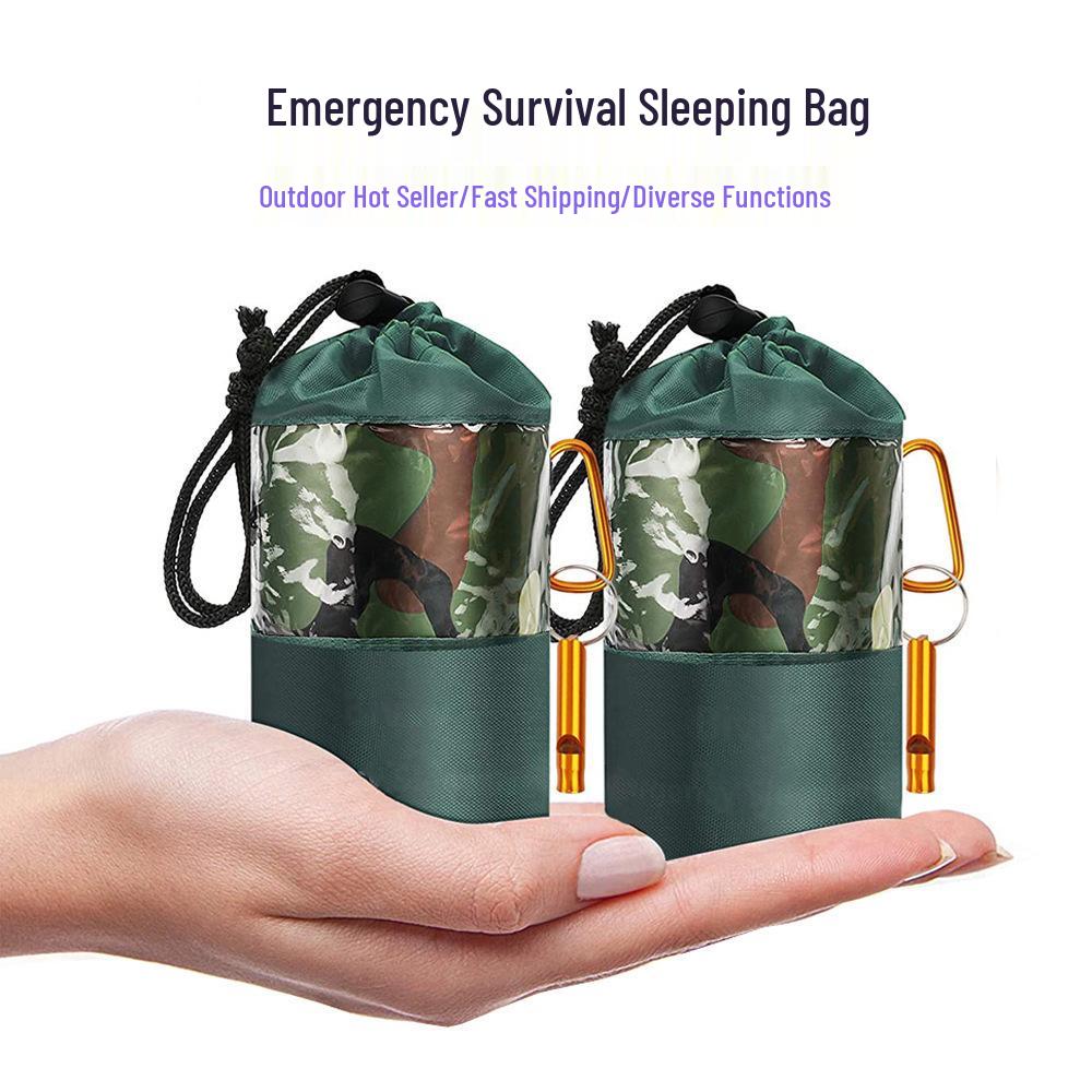 Outdoor Wilderness Survival Emergency Insulated Sleeping Bag – Lightweight and Warm for Spring Outings and First Aid.
