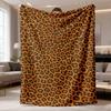 2026 Latest Flannel Blanket 1pc Cozy Leopard Print Flannel Throw Blanket - Soft, Warm & Versatile for All Seasons - Perfect for Naps, Camping, Travel,