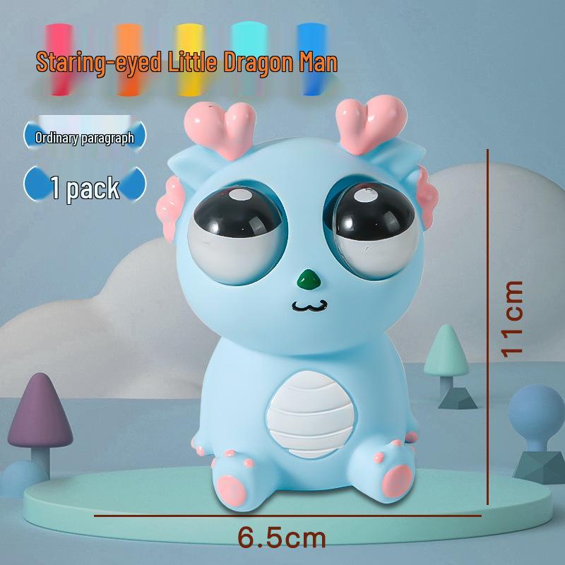 

Wide-Eyed Little Dragon Stress Relief Toy - Eye-Popping Squishy Vent Toy for Kids