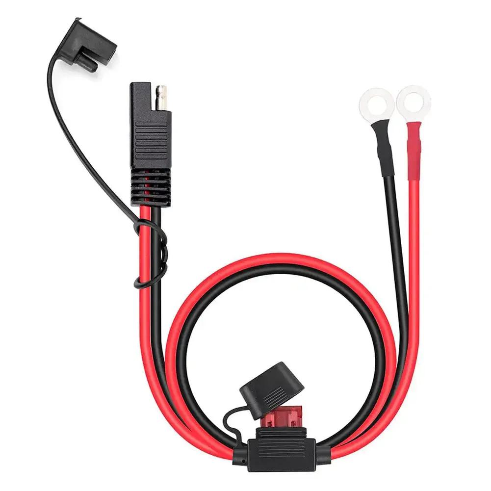 Quick Release SAE Cable & Fuse Terminal O Connector Battery Charger Extension Adapter Wire 16AWG Terminal Motorcycle Accessories