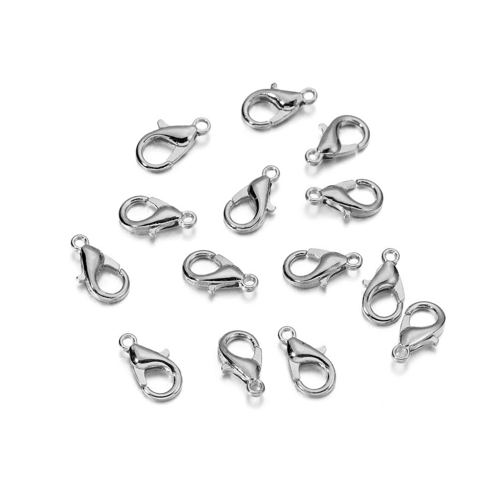 50pcs/lot Jewelry Findings Alloy Lobster Clasp Hooks For Jewelry Making Necklace Bracelet Chain DIY Supplies Accessories