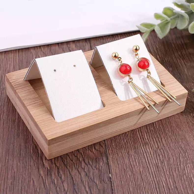 Bamboo Earring Stud Display Stand and Tray Ornament