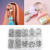 523PCS Keychain Making Kit Alloy Components for DIY Jewelry Crafts Personalized Accessories Projects