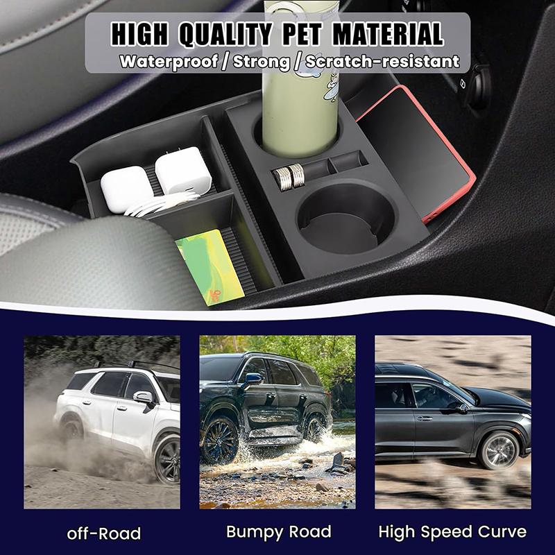 Für 2019-2025 2025 Hyundai Palisade Unterer Mittelkonsolen-Organizer Becherhalter-Einsatz 2025 Zubehör Ablagefach Getränkehalter