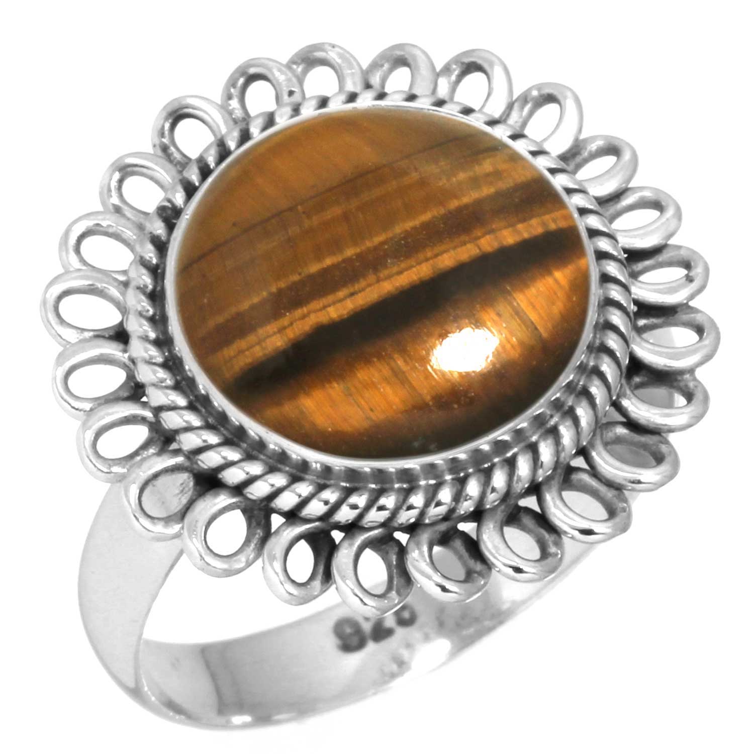 

Кольцо из стерлингового серебра 925 пробы Женское с драгоценным камнем Ручной работы Ювелирное изделие Подарок на годовщину Малахит Лунный камень Розовый кварц Красный камень Дымчатый топаз Тигровый глаз Солитер 5.5 глаз тигра