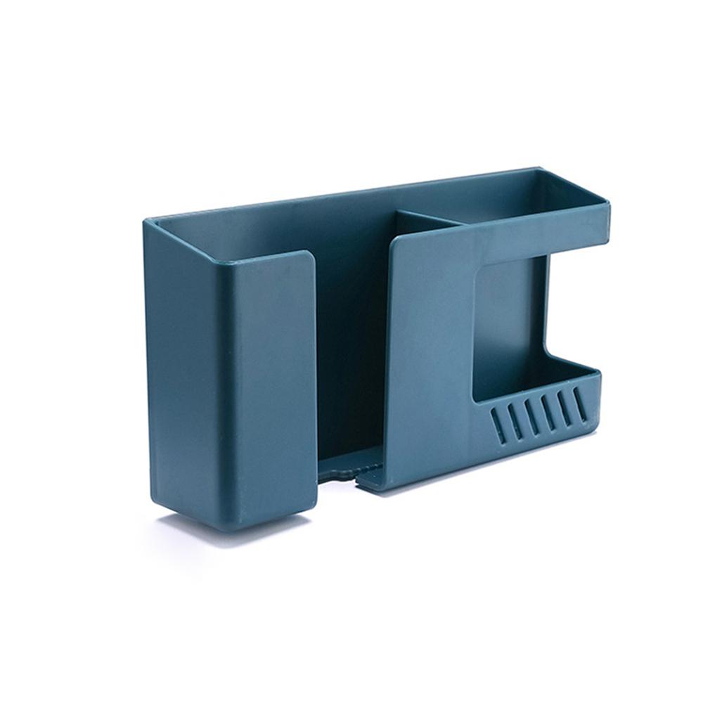 

TV air conditioning remote control storage box, no drilling, no trace, wall mounted box, mobile phone charging wall mounted box, синій