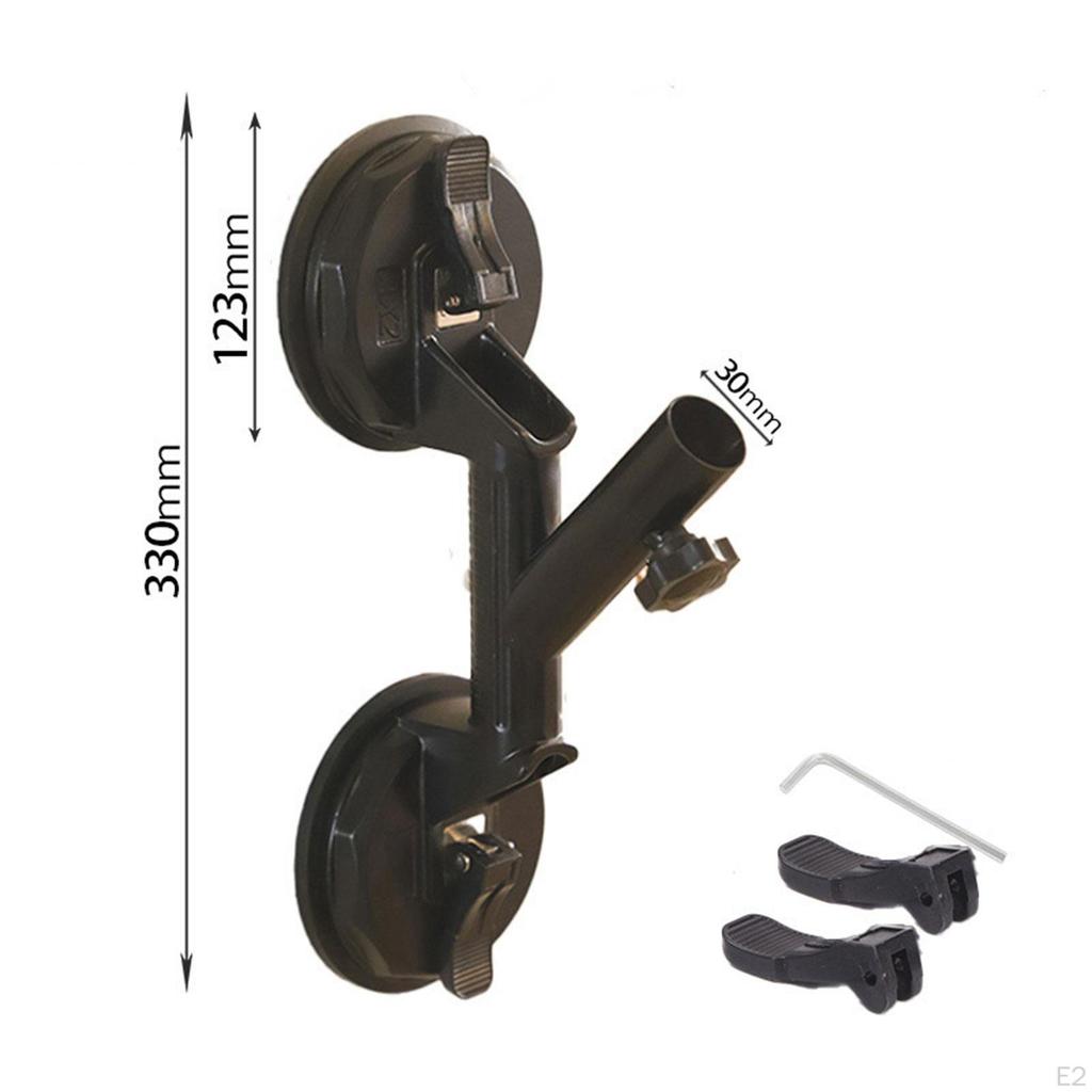 Flag Pole Mount Suction Cup for Car Rvs Bracket Stand Smooth Surface 3cm Diameter Tube