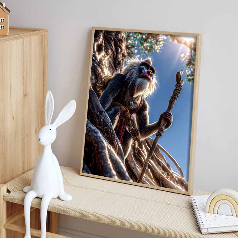 Disney 5D DIY Diamond Painting Lion King Raffichi Theme Illustration Cartoon Full Diamond Mosaic Diamond Painting Art Wall Decoration Craft Set