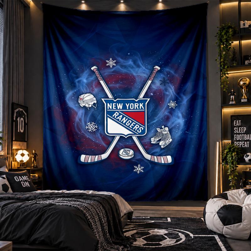 Wall Hanging Tapestry New York Rangers Print Cloth for Living Room Bedroom Home Decor