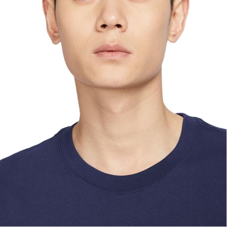 Nike Printed Pattern Crew Neck Casual Pullover Short Sleeve T-Shirt Men Tops Deep-Navy FQ4915-410