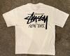 Stussy Camicia Maglietta New York T-Shirt XL Bianca Double Sided Streetwear T-Shirt Unisex