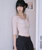 Seoulli Bailey Slit Top [Powder Pink]
