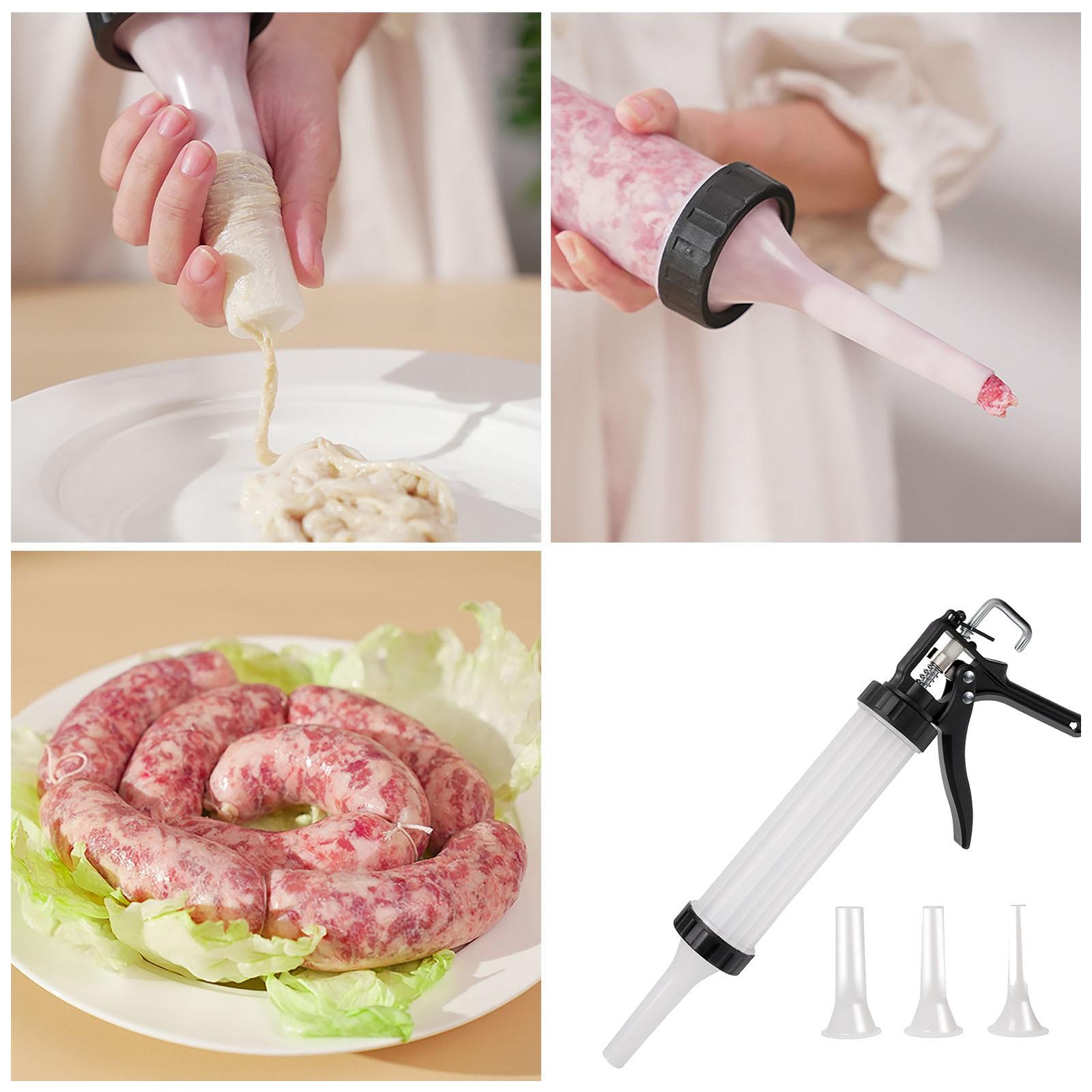 

Kitchen Supplies Manual Sausage Filling Machine Food Grade White Plastic Sausage Maker Handmade Sausage Making Machine One Size