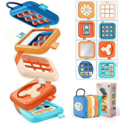Montessori Spielzeug Busy Board Baby Aktivitätswürfel Sensorisches Spielzeug Faltpuzzle Feinmotorik Frühes Lernspielzeug für Kinder ab 1 Jahr