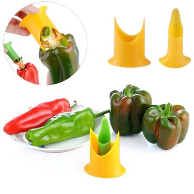 Pfefferentkerner Chili-Samenentferner Jalapeño-Paprika Gurke Tomate Entkerner Drehen Samen Glockenkern Separator Schneider Küchenwerkzeug