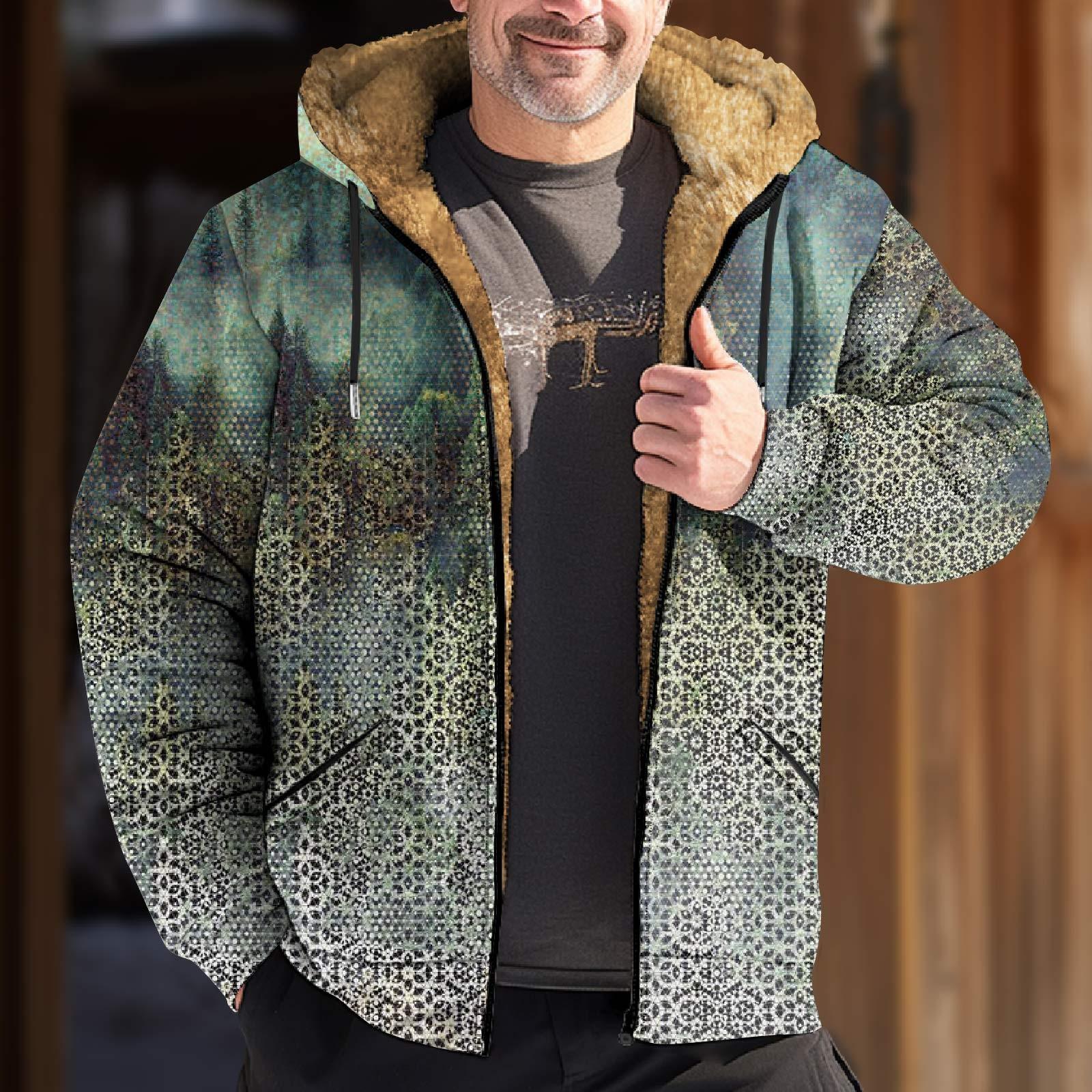 

Мужская куртка с принтом в стиле ретро, ​​мужская весенне-осенняя повседневная трендовая куртка на молнии с капюшоном XL