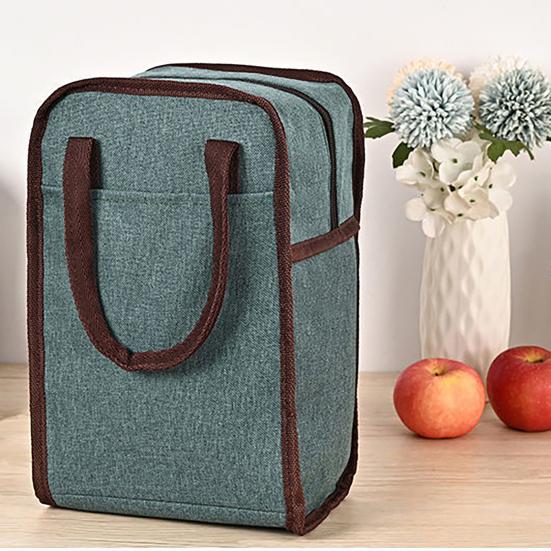 Mittagessenstasche Tragbar mit Aluminiumfolie Isolierte Lunchtasche Verdickter Thermokühlbehälter für Reisen Wandern Camping Picknick