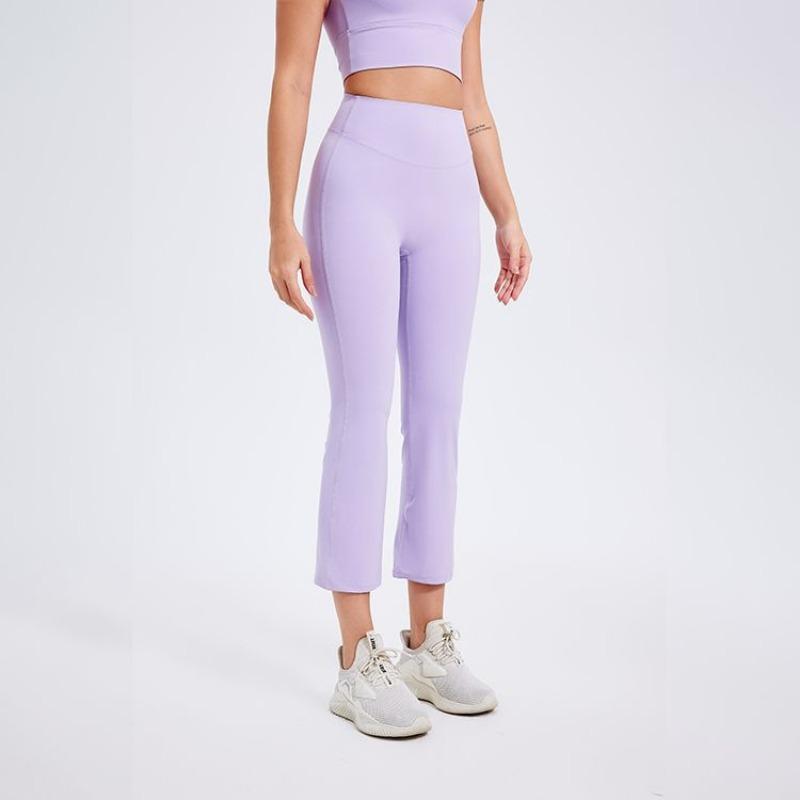 Women High Waisted Slim Fit Cigarette Pants For Yoga Running Workout