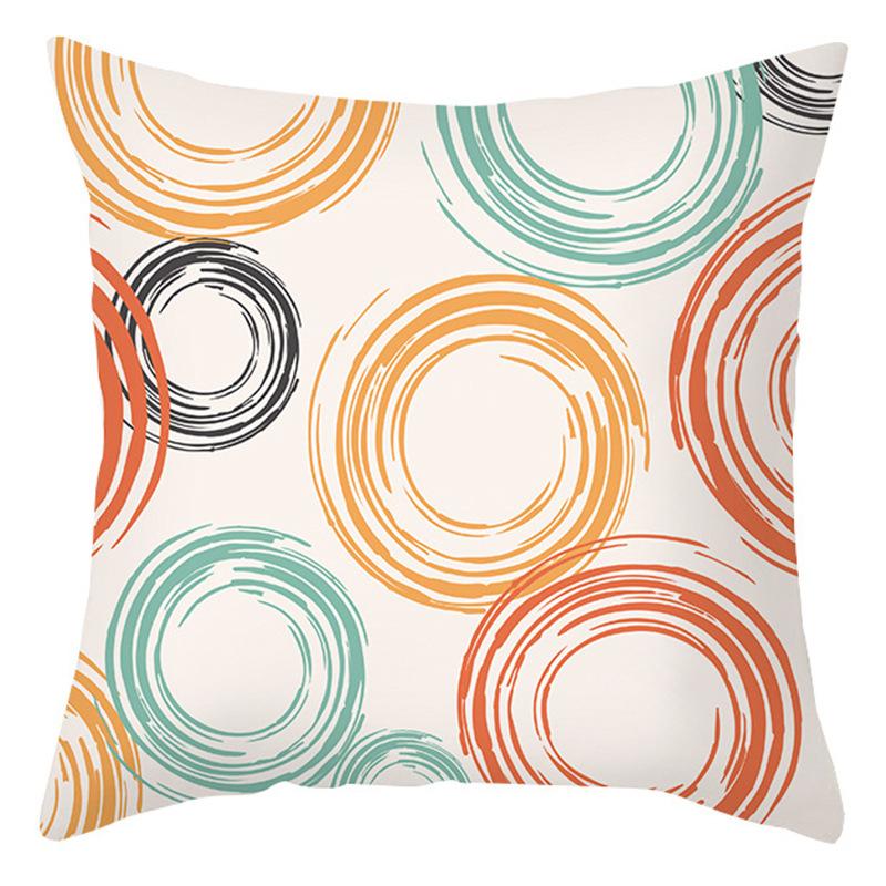 Geometric Floral Pattern Fresh Nordic Style Pillowcase Desk Lunch Break Sleeping Pillow Bedside Pillow Cushion