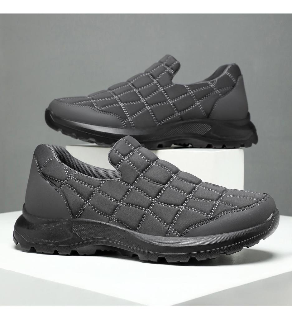 Męskie wsuwane buty codzienne na grubej podeszwie - Niski krój w stylu taty