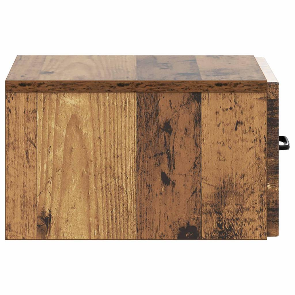 Wall Mounted Side Table Reclaimed Wood Look 59 x 34.5 x 17 cm