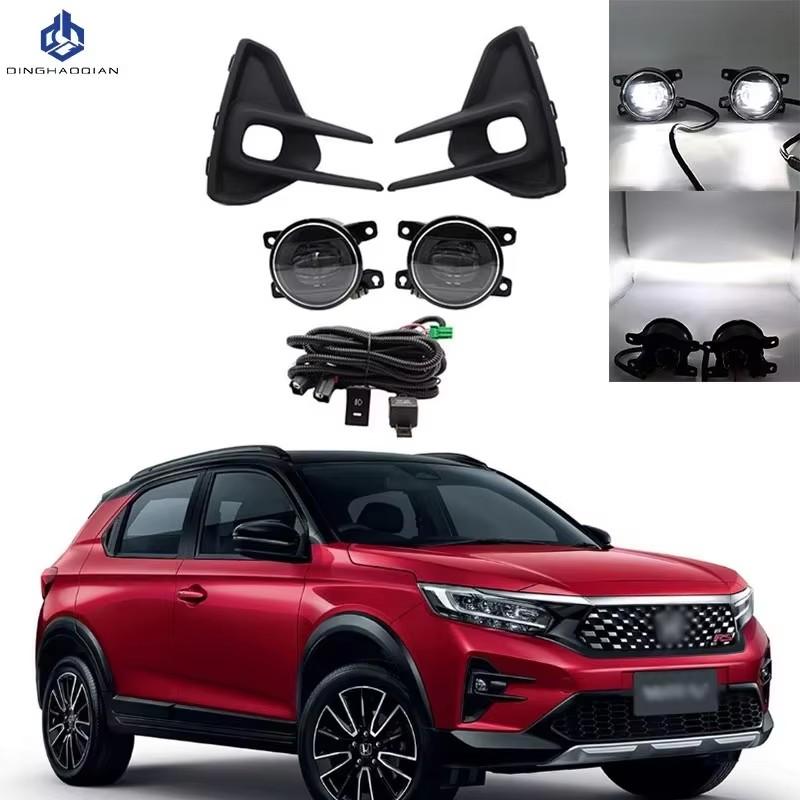 

1 пара светодиодных противотуманных фар в сборе для переднего бампера автомобиля, лампа для вождения, противотуманная фара, комплект проводки и переключателя для Honda WRV Modulo WR-V 2023 2024 CN