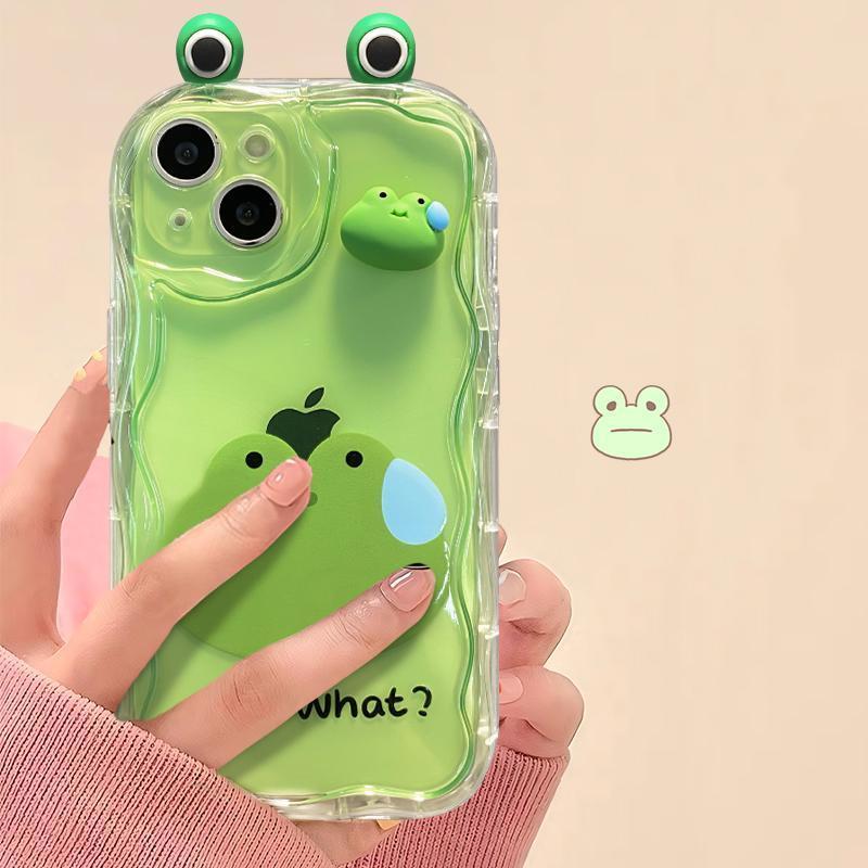 Cute 3D Bear Rabbit Ugly Frog Eyes Ears Phone Case For Realme C55 C67 C35 C33 C21Y C25Y C30 C30S C21 C15 8 12 Pro Plus 5G Cover