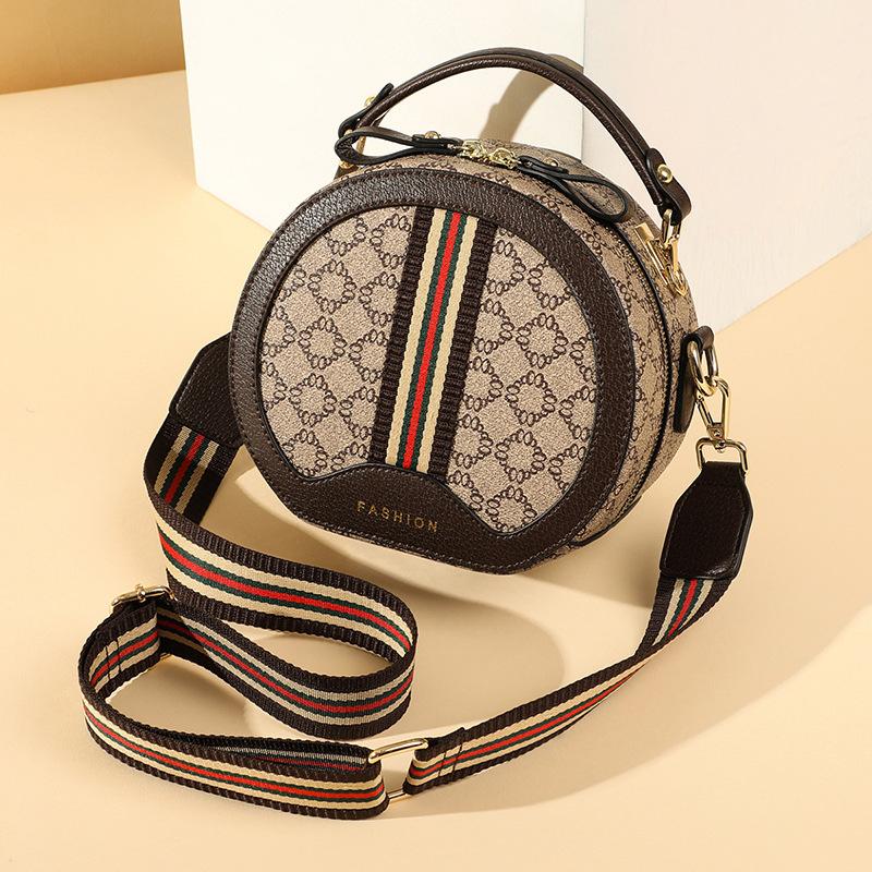2025 New Women's Crossbody Bag Trendy Fashion Hot-Selling Single Shoulder Handbag Large Capacity Small Round Bag Winter