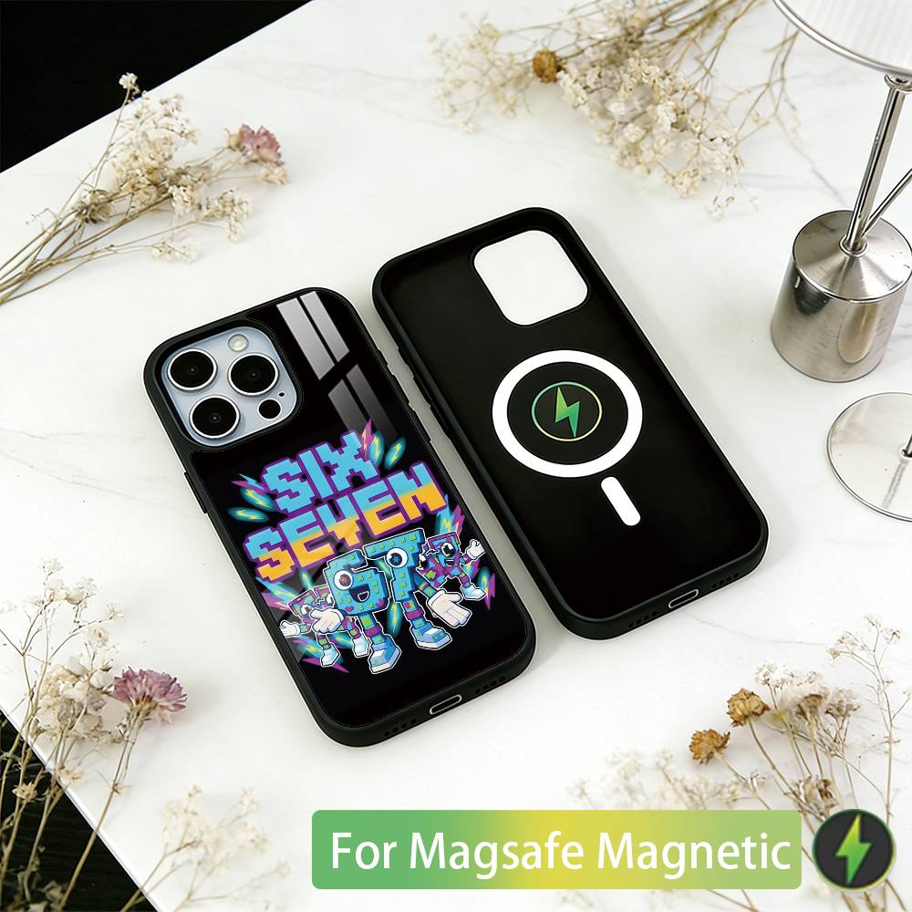 Six Seven 67 Phone Case For iPhone17,16,15,14,13,12,11 Plus,Pro Magnetic For Magsafe Wireless Charging