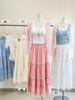 2026 Spring/Summer A-Line Wood Ear Lace Trimmed Mid-Length Skirt with Flowy Layered Hem
