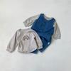 T-shirt Autunnale Arcobaleno Cartone Animato Unisex per Neonati - Top a Manica Lunga in Puro Cotone per Bambini Piccoli