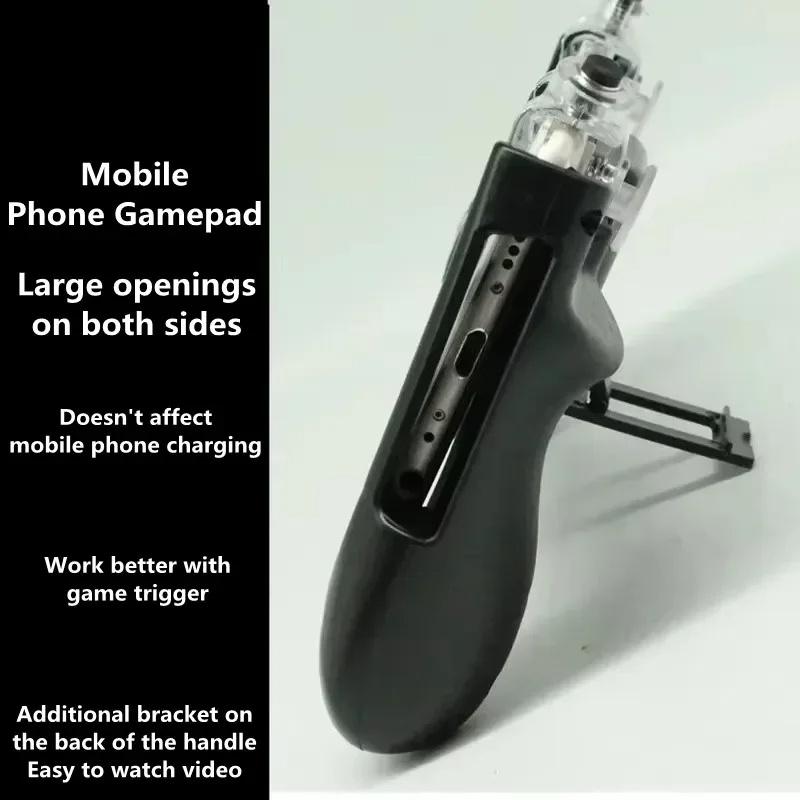 Portable Mobile Phone Gamepad Joystick Controller with Plastic Bracket for Aim Shooting Game Handle Phone Holder