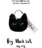 [USED] Big black cat key ring BTS Suga key ring authentic
