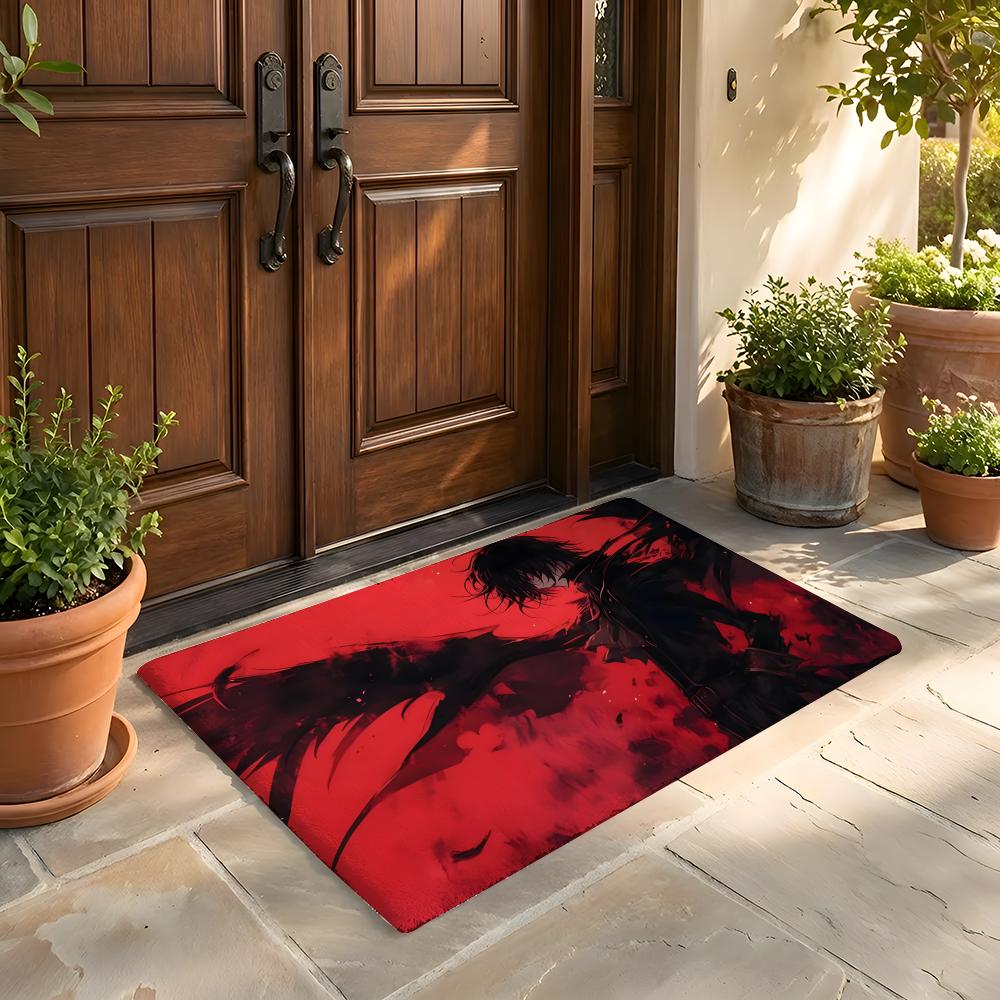 Floor Mat Soft Flannel Rug Non-Slip Absorbent Mat for Bathroom Bedroom Home Decor L-Lelouch of the Rebellion Anime