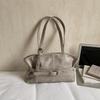 Faux Leather Tote Bag for Women with Belt Detail Fashion Shoulder Handbag Casual Everyday Use